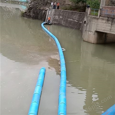 河道升降式拦污浮排水上垃圾导漂装置
