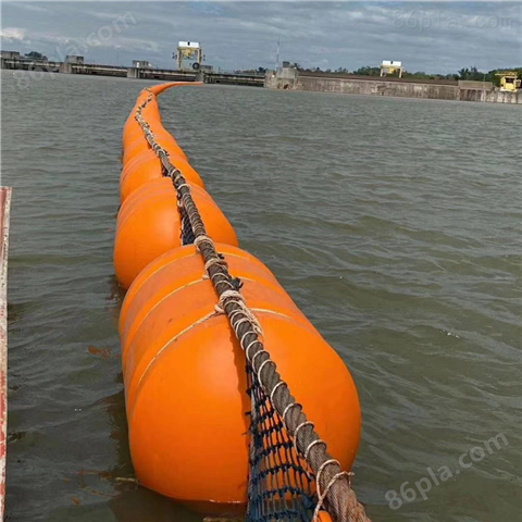柏泰进水口拦漂装置塑胶拦污浮筒生产厂家