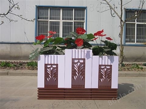 郑州塑木花箱，河南商业街木塑花箱