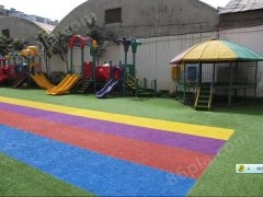 彩虹跑道效果图2幼儿园专用塑胶产品