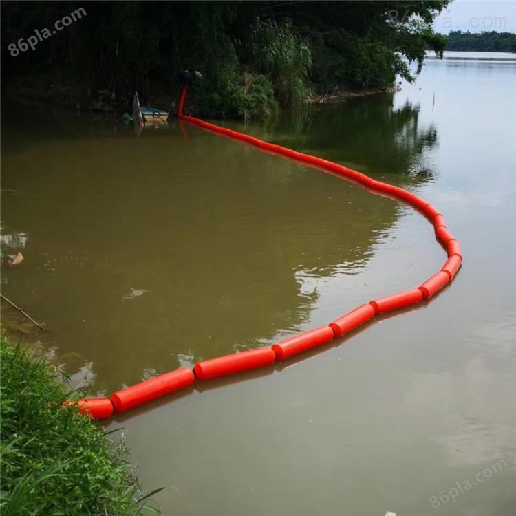 河口村水库拦漂装置浮筒式拦污排色